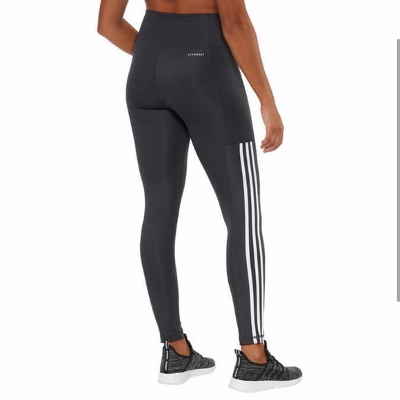 ADIDAS LADIES’ 7/8 3- STRIPE ACTIVE TIGHT - Picture 3 of 3